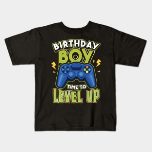 Birthday Boy Time to Level Up Gamer Kids T-Shirt